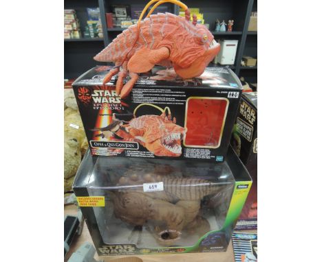 A boxed Rancor and Luke Sky Walker Star Wars by Kenner The Power of the Force series also Opee figure