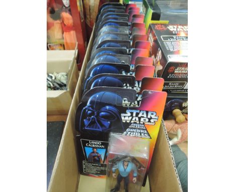 A large selection of Star Wars 1995 -1996 figure blister packs by Kenner 15 packets Boba Fett Yoda etc