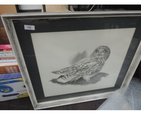 A print after Geldart signed and numbered 101 / 350 depicting a wise old owl
