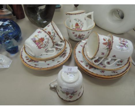 A part tea service by Pagoda in a Japanese style 