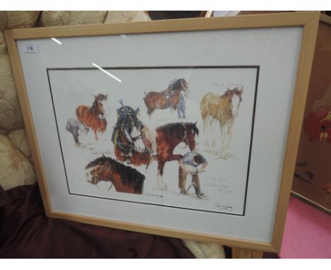 A print after P . Drysdale depicting working horse and farrier 