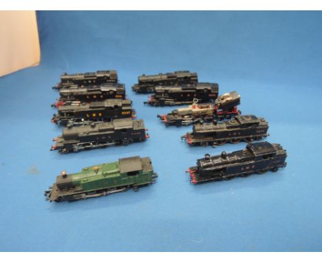 Seven Arnold & Graham Farish N gauge 2-6-4 tank engines, two similar 4-6-2 tank engines and a similar 2-6-2 tank engine