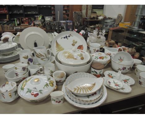 A vast selection of Royal Worcester Evesham ceramics and similar for dinner tea or coffee service plate tureen charger jugs e