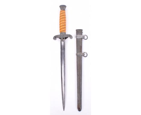 German Army Officers Dress Dagger by WKC Solingen, orange handle example complete with the original top pommel, cross guard i