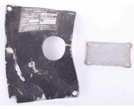 Falklands War Interest Aircraft Pieces from FMA IA 58 Pucara Shot Down 21st May 1982, piece of aluminium wreckage retaining t