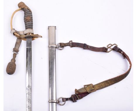 Imperial German Bavarian Model 1889 Presentation Sword, being a model 1889 with the folding guard officially removed, ornate 