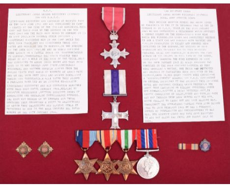 Outstanding Double Gallantry Medal, Insignia and Paperwork Group of Lieutenant James Arthur Riccomini Royal Army Service Corp