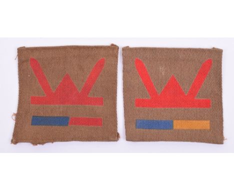 2x Printed 53rd Welch Division Combination Formation Signs, being one piece examples, consisting of 53rd Welch Division Royal