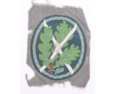 Scarce German Army Ski Jager Arm Badge, bevo woven example being an un-issued example. 