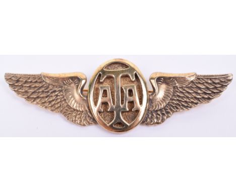 Rare Air Transport Auxiliary (A.T.A) Pilots Wing Attributed to American ATA Pilot First Officer Wilbur Washington “Bee” Acton