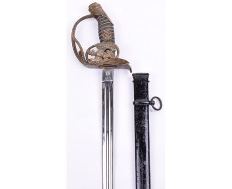 Imperial German Attributed Prussian Infantry Officers Sword, being an 1889 model example with folding guard to the front and 
