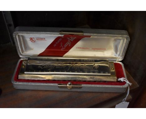 A Hohner 'Larry Adler' Professional 16 harmonica,&nbsp;in fitted case.&nbsp; 