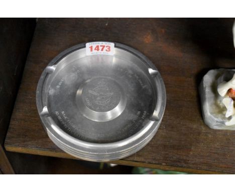 An RAF aluminium ashtray, 'Made from a Rolls Royce Merlin Engine Piston, 13.5cm diameter. 