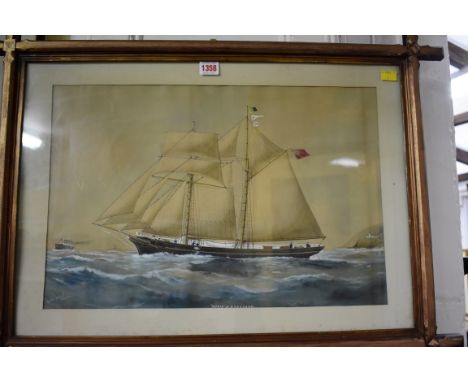 R Chappell,&nbsp;'Rosie of Bideford', signed and titled, watercolour and bodycolour, 35 x 52.5cm. 
