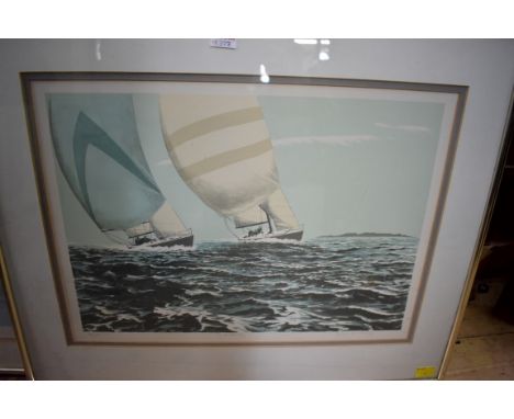Joy Brand, 'Solent Shore'; 'The Needles', a pair, each signed, titled and numbered in pencil; together with two other pencil 