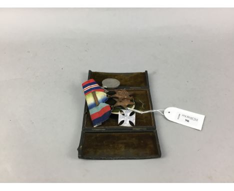 SET OF THREE WWII CAMPAIGN MEDALS, unnamed, with ribbons, along with a silver medallion inscribed '...to Duncan Cameron by a 