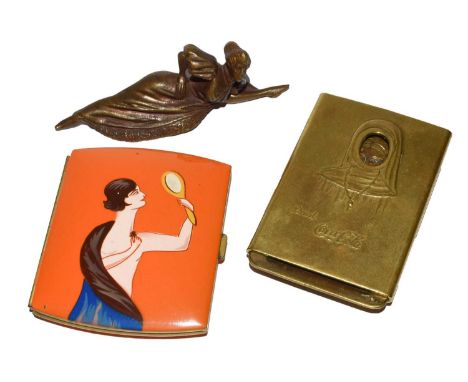 "Fantasy Coke" brass nun to naked lady belt buckle, marked on the back 'Coca Cola Creation Trans-Pan Exposition San Francisco