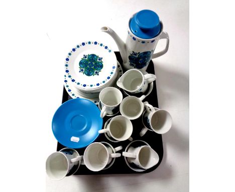 A tray of forty two pieces of J and G Meakin studio Impact tea and dinner ware 