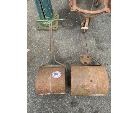 TWO VINTAGE GARDEN ROLLERS / ALL LOTS ARE LOCATED IN SL0 9LG, REGRETFULLY WE DO NOT OFFER SHIPPING, BUYERS MUST COLLECT OR MA