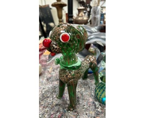 COLLECTION OF GLASS AND CERAMIC ANIMALS INCLUDING DOLPHINS, DOG, FISH AND HORSE  / ALL LOTS ARE LOCATED IN SL0 9LG, REGRETFUL