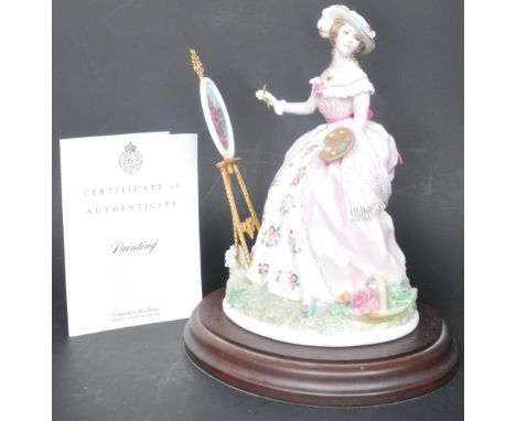 Royal Worcester English limited edition fine bone china figurine "Painting" created as part of "The Graceful Arts", sculpted 