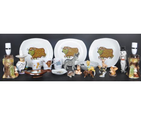 An assortment of retro vintage 20th century ceramics and china to include a Ridgway Homemaker Enid Seeney bowl, a pair of cer