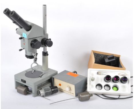 A Russian Lomo MBC-10 stereo microscope. Magnification 4.65-100.8. Linear Field of Vision 35-2,4 mm. Operating distance 95 mm