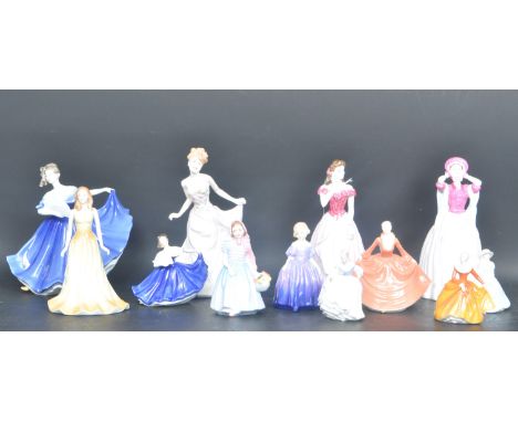 A collection of Royal Doulton and Coalport ladies to include Royal Doulton Elaine (HN 3214), Royal Doulton Wendy (HN 2109), R