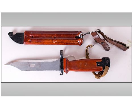 RUSSIAN AKM Type II Bayonet, The improved AKM Type II bayonet was introduced in the mid-1960s and brought with it two signifi