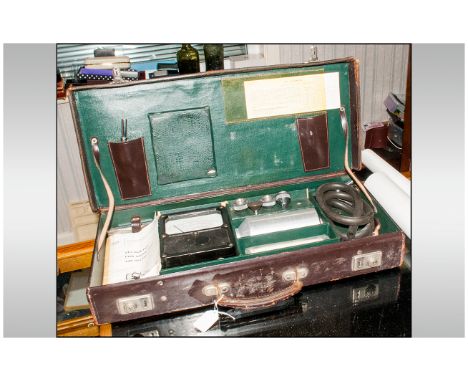 Leather Case Containing A Velometer For Measuring Air Velocity.