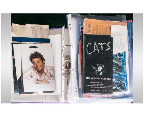 Album Containing A Quantity Of Modern Theatre/Souvenir Programmes, Ticket Stubs etc. To Include Barnum, Cats, Sound Of Music,