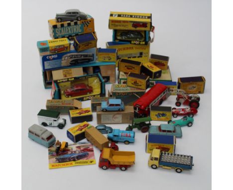 A mixed collection of vintage toy cars to include Matchbox, Spot-On by Triang, Budgie Toys, Scalextric and others&nbsp;