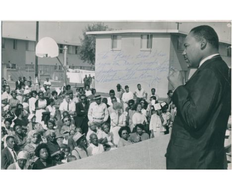  KING JR. MARTIN LUTHER: (1929-1968) American Baptist Minister, a leading figure in the African-American Civil Rights Movemen