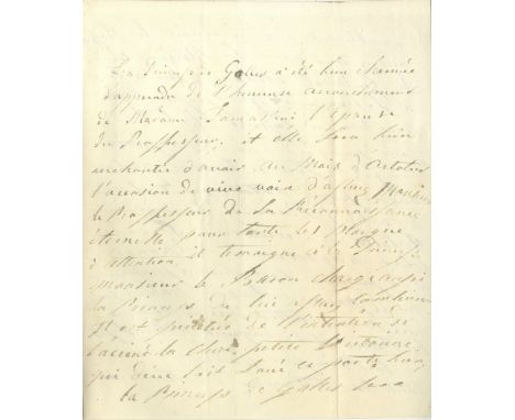 CAROLINE OF BRUNSWICK: (1768-1821) Queen Consort of the United Kingdom and Hanover 1820-21. Wife of King George IV. A.L.S., C