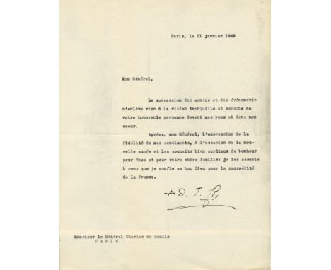 JOHN XXIII: (1881-1963) Pope of the Roman Catholic Church 1958-63. T.L.S., with his initials, + A.[ngelo] J.[oseph] R.[oncall