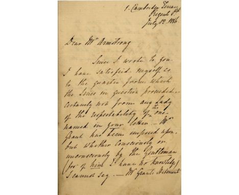 [BYRON LORD]: (1788-1824) British Poet, a leading figure in the Romantic Movement. MILBANKE ANNE ISABELLA (1792-1860) Lady By