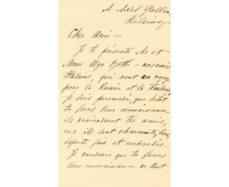 GORKY MAXIM: (1868-1936) Russian Writer and political socialist Activist. A good L.S., M. Gorky, in Cyrillic, two pages, 8vo,