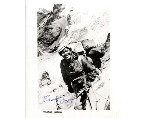 NORGAY TENZING: (1914-1986) Nepalese Indian Sherpa Mountaineer, the first man, with Edmund Hillary, to reach the summit of Mo