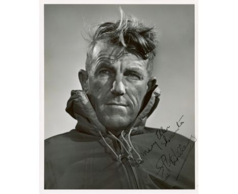 HILLARY EDMUND: (1919-2008) New Zealand Mountaineer, the first man, with Tenzing Norgay, to reach the summit of Mount Everest