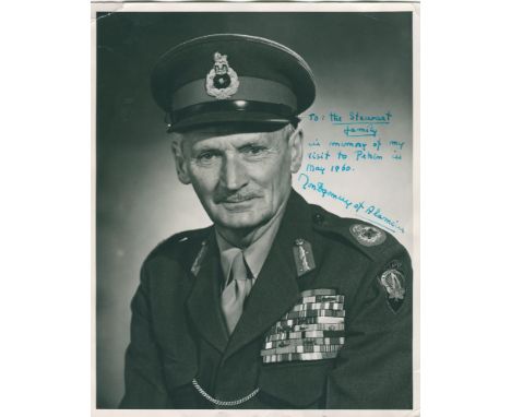 MONTGOMERY B. L.: (1887-1976) British Field Marshal of World War II. A good vintage signed and inscribed 8 x 10 photograph, t