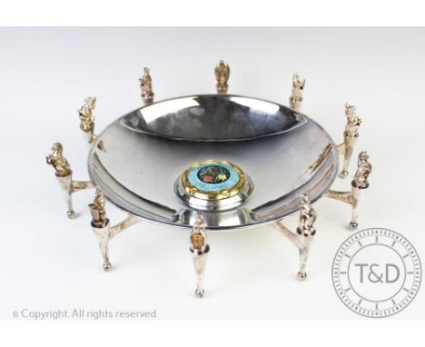 A limited edition silver bowl 'The Jubilee Centre Piece', Toye, Kenning &amp; Spencer, Birmingham 1977, No. 11/25, the circul
