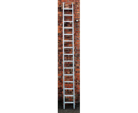 A vintage painted ladder, 350cm