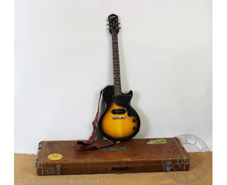 A Gibson Epiphone electric guitar, junior model, No J97110063, with a case. This lot is sold as decorative item only, prospec