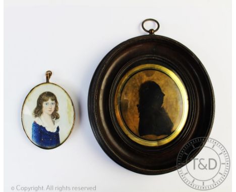 English School - late 18th / early 19th century, Watercolour on ivory portrait miniature, Portrait of William Henry Elliot (b