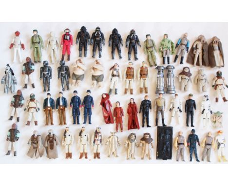 A collection of Star Wars figures, mostly 1980's, to include, Leia Bespin gown, Rebel Soldier Hoth, Luke Skywalker, Imperial 