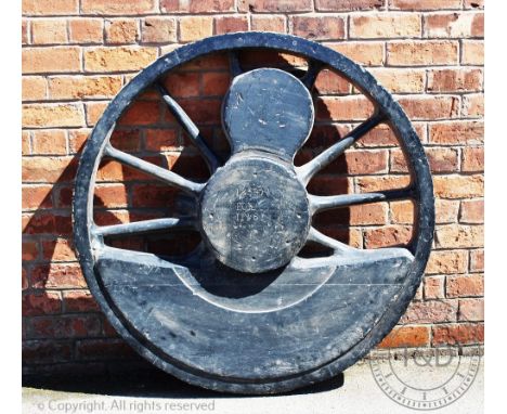 A vintage locomotive drive wheel pattern / mould, numbered '1258071 for 11161', 113cm diam