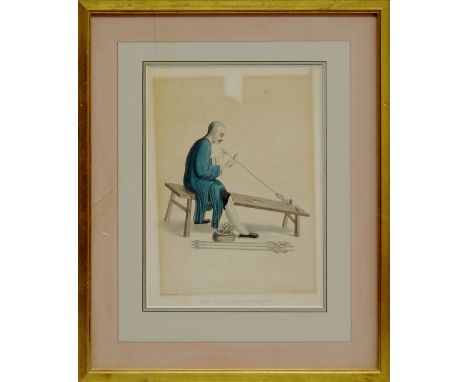 John Dadley British 1767-1817-  'Workmen of China', after Pu Qùa, Cantòn, Publ. 4th May 1799, by W. Miller, London; crayon ma