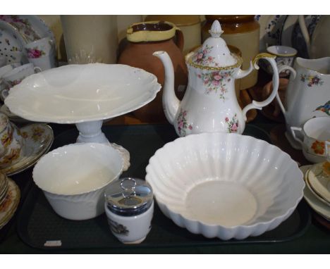 A Royal Albert Cottage Garden Coffee Pot, Royal Worcester Egg Coddler, Royal Doulton Bowl Etc 