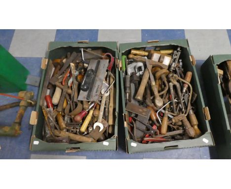Two Boxes of Vintage Workshop Hand Tools 