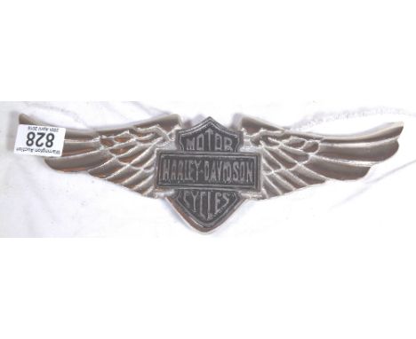 HARLEY DAVIDSON SIGN. Harley Davidson motorbike sign, H: 30 cm